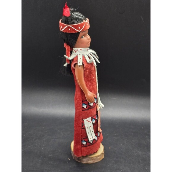 Indien Art Eskimo Hand Crafted Doll Natural Material Canadian Quebec With Tag - Picture 7 of 10